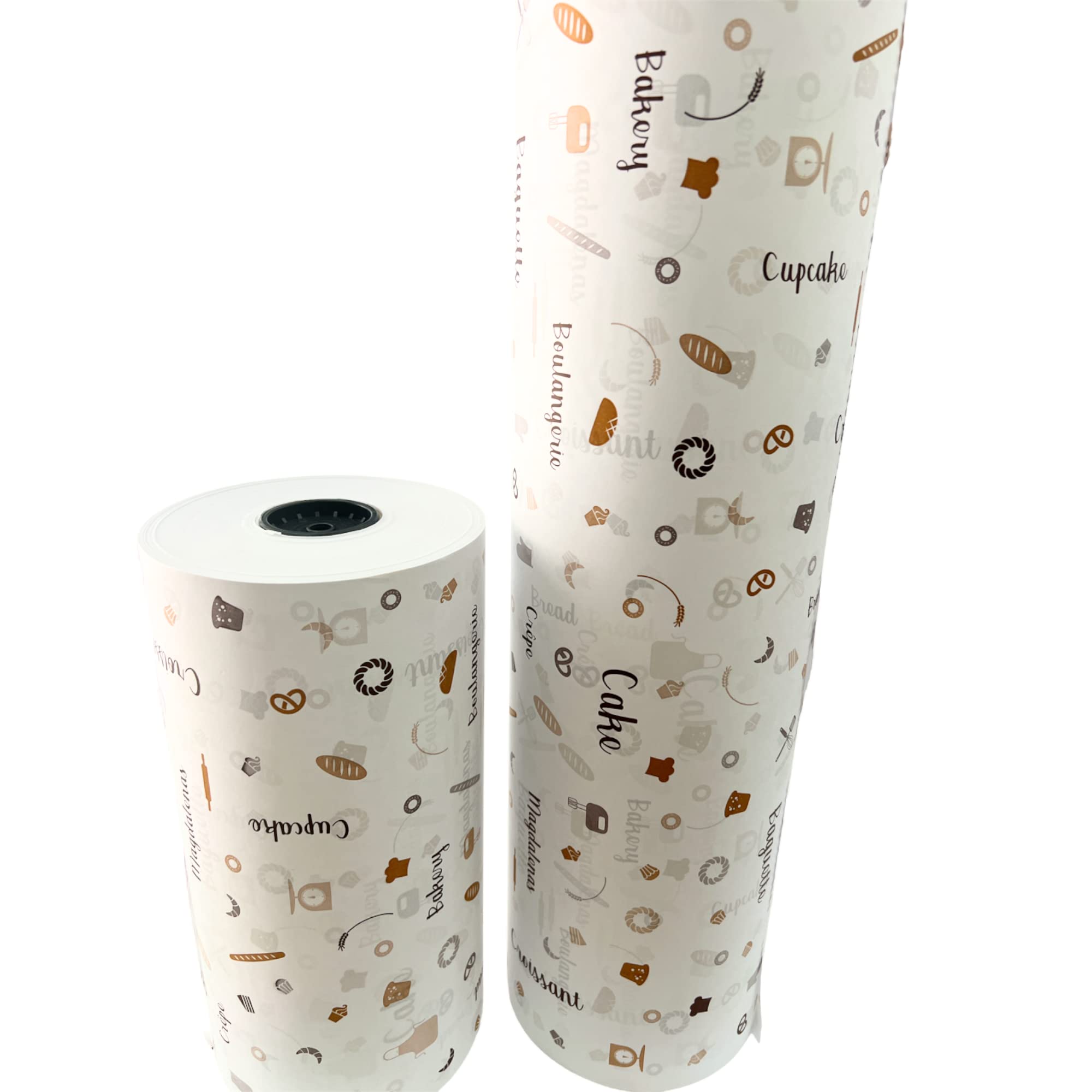 BALSAT - Bobina di carta da forno, design moderno, cerata per avvolgere prodotti, 62 cm/8 kg, ideale per pasticcerie, dolciumi e panetterie, biodegradabile e riciclabile