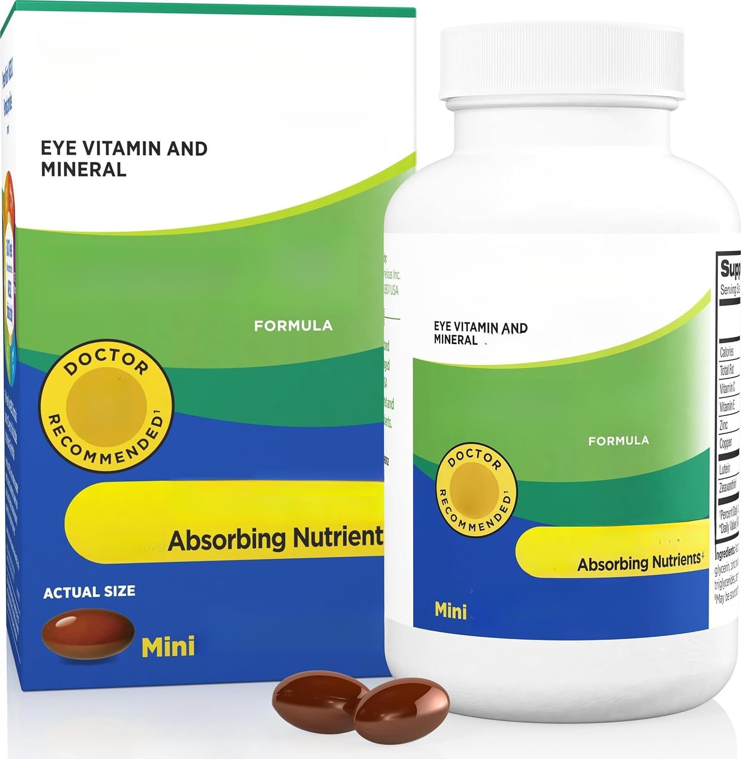 Vitamine per gli occhi Luteina | Supporto maculare, Tutte le età, anziani. | Affaticamento degli occhi, protezione della retina, formula organica.