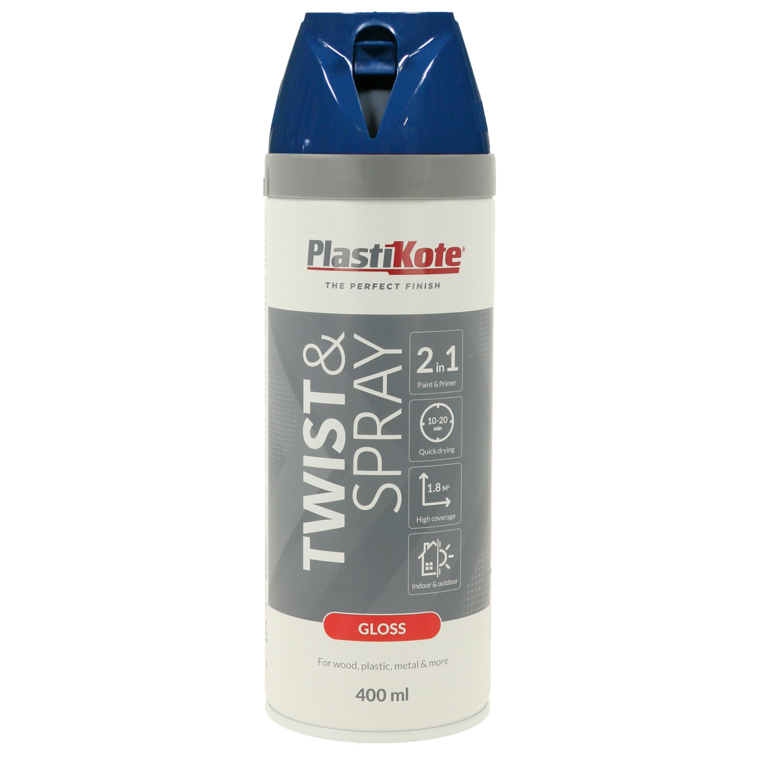 PlastiKote Twist & Spray Gloss Pacific Blue 400ml PKT21111