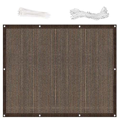 Malla protectora de balcón transpirable y cortavientos de 90 x 200 cm color marrón 2