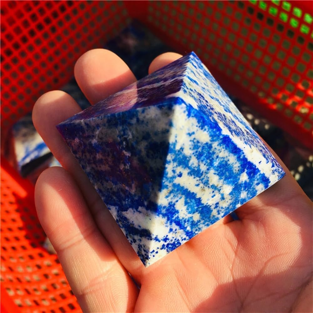 KatLin Natural Lapis Lazuli Pyramid Decoration Lapis Lazuli Crystal Pyramid Home Decoration Ornaments (Size : 4cm)
