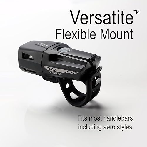 Miniatura 6 de Cygolite Zot - Luz de bicicleta de 450 lúmenes, 5 modos nocturnos y 2 diurnos, diseño elegante y duradero, resistente al agua IP67, montaje flexible
