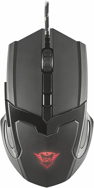 Trust Gaming GXT 101 Gaming Mouse for PC and Laptop, 600-4800 DPI, 6 Buttons , Black
