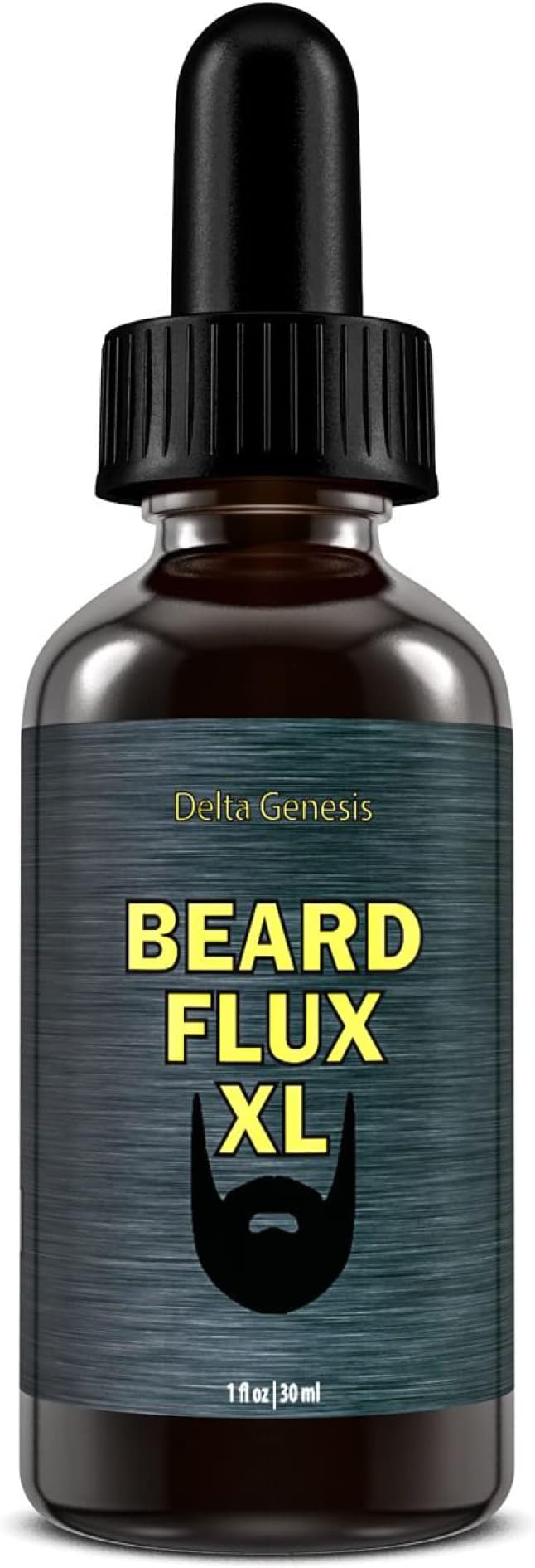 Delta GenesisBeard Flux XL (1 fl oz / 30 ml) | Mustache and Beard Growth Stimulating Oil | Facial Hair Growth Product for Men | Soothing Formulation with Argan, Caffeine, and Jojoba