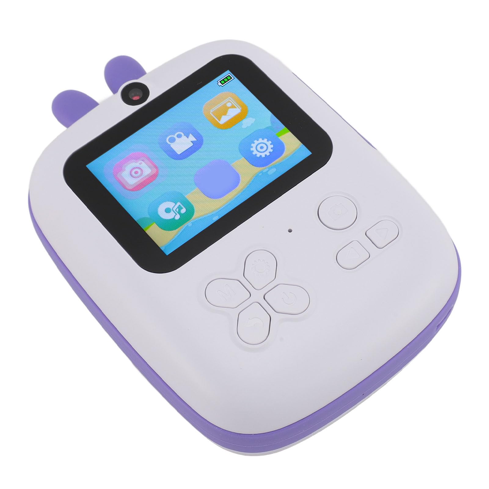 Urocza Kamera z Nadrukiem, Cyfrowa Kamera Dziecięca 1800 MAh 2,4 Cala 1080 P HD ABS do Codziennego Biwakowania (PURPLE)