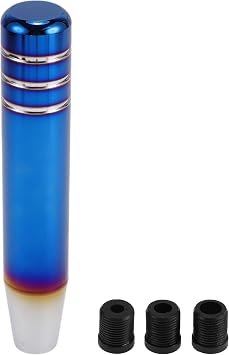 Car Shift Knob, 18cm Universal for Automatic and Manual Vehicle Gear Shifter Knob with 3 Adapter Aluminum Alloy Multicolor, 1 Set