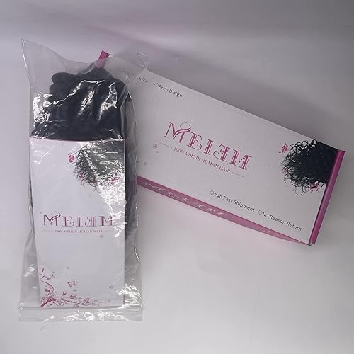 Miniatura 3 de MEIEM Extensiones de cabello humano con clip en extensiones de cabello brasileño virgen afroamericana 4B rizado clip en extensiones de cabello