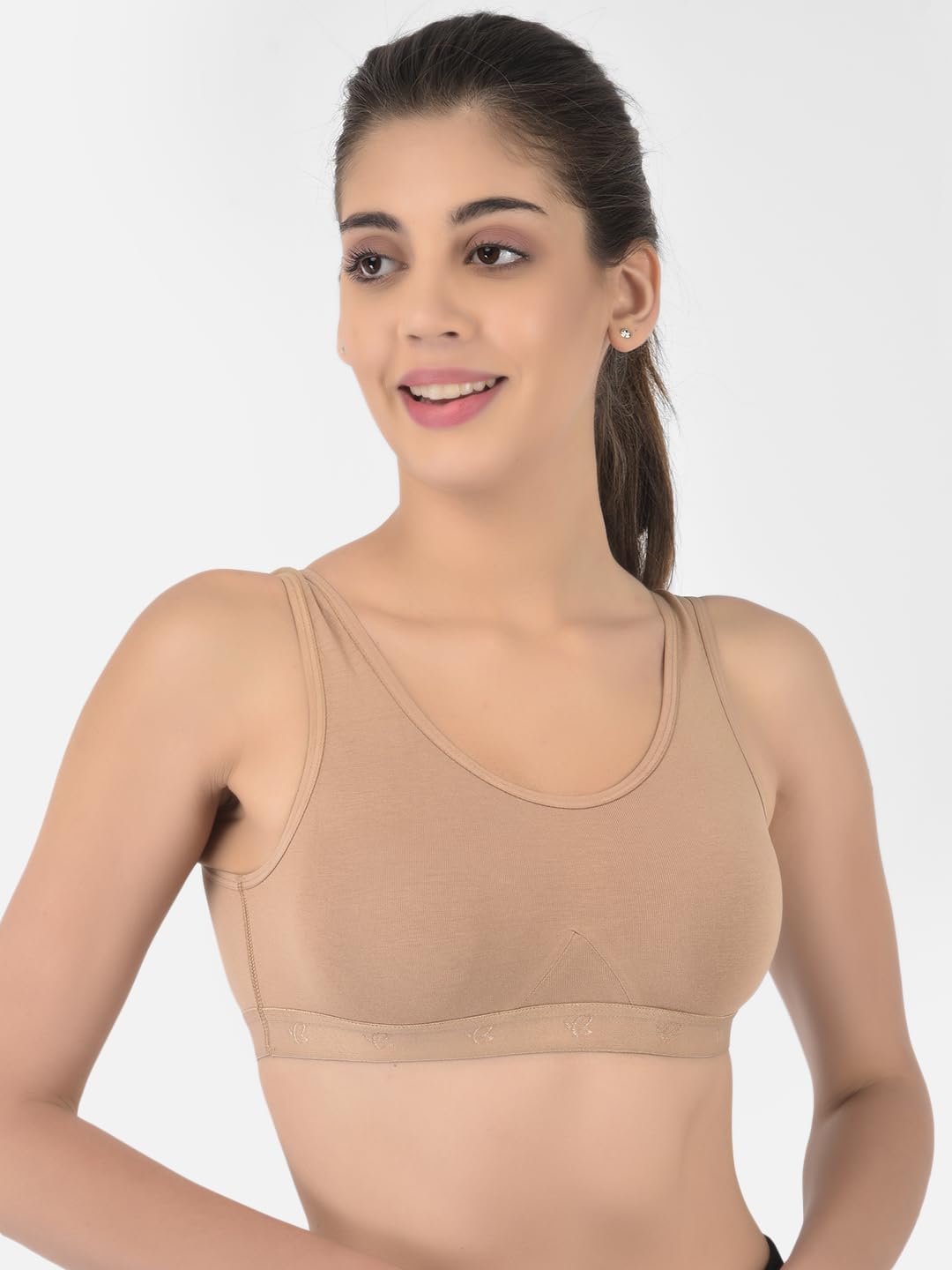 Women's Classic Cotton Non-Wired Sports Bra (Pack of 2)