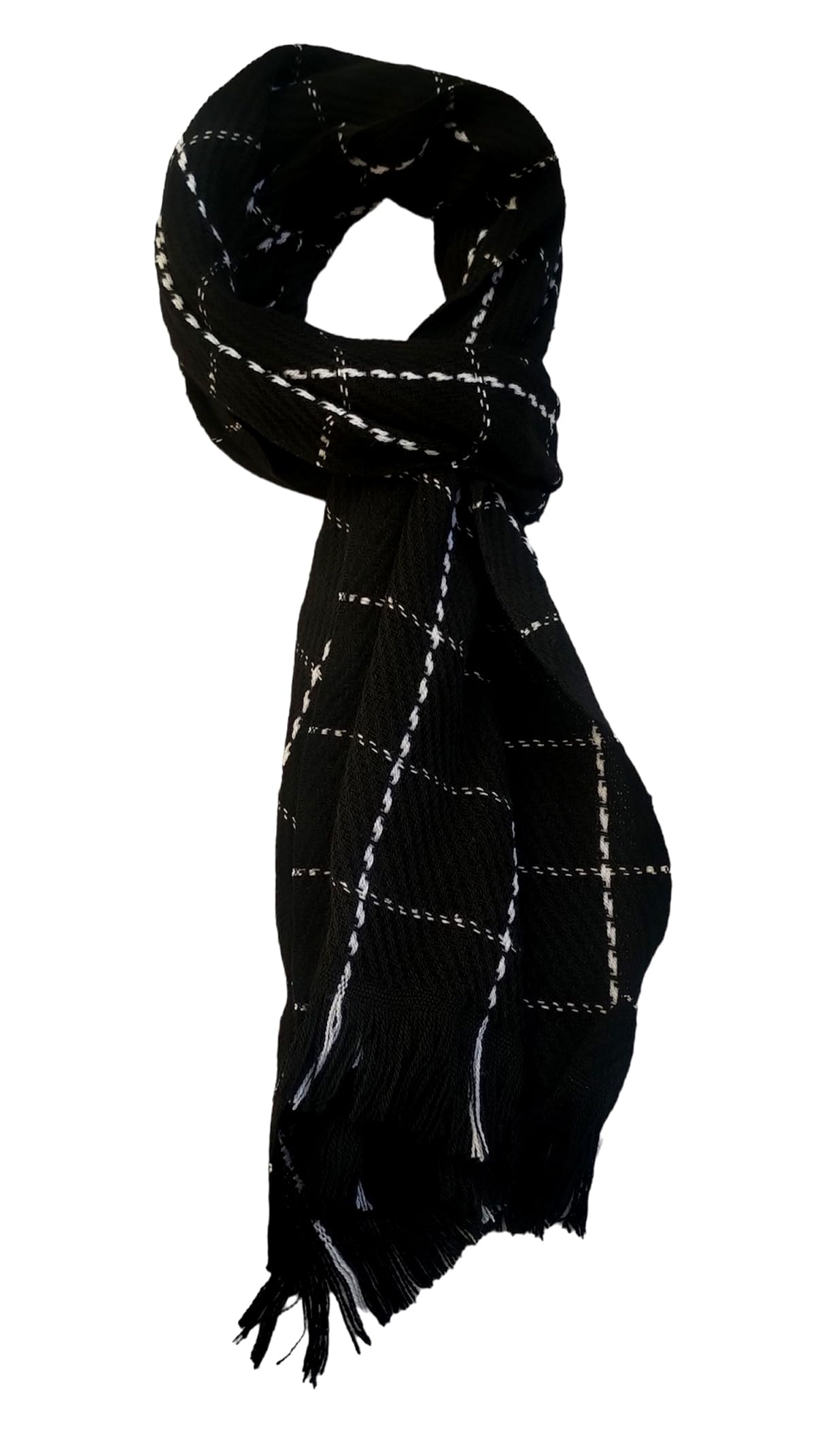 bodytech men & women casual luxurious premium checkered woolen muffler, scarf, stole for winter