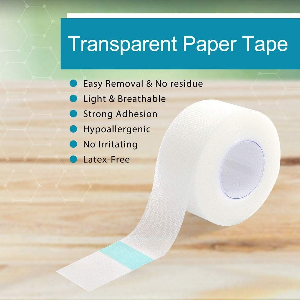 Transparent Medical Tape 2 Rolls | Clear Hypoallergenic Surgical PE Adhesive Tape for Wounds & Bandages, Latex Free First Aid Tape for Sensitive Skin — Amazon image 7