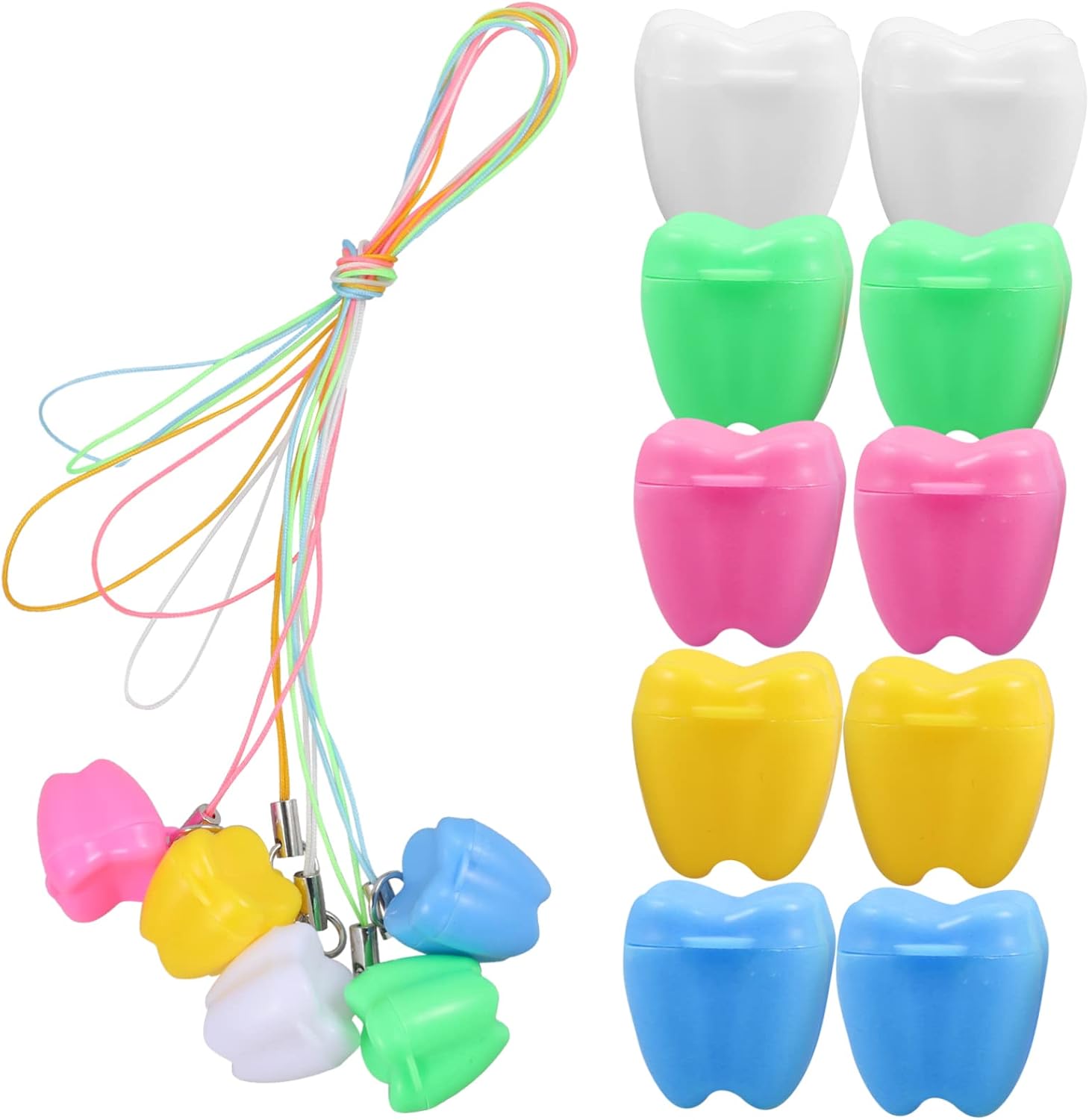 20Pcs Baby Tooth Keepsake Holder Box Colorful Flower-Shaped Storage for Kids First Teeth Keepsake Organizer for Children 2 Packs