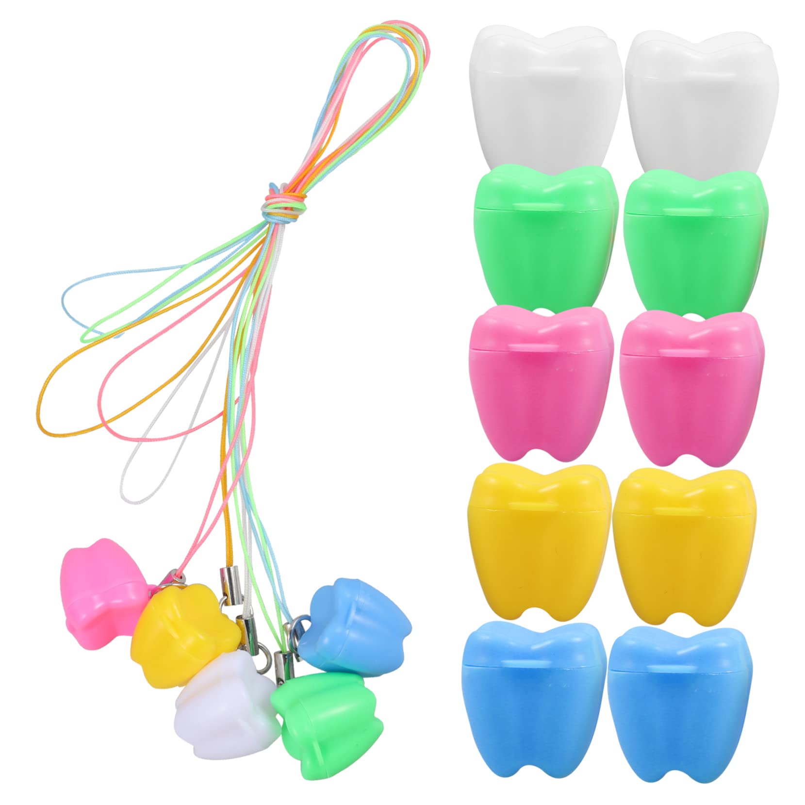 IWOWHERO 20Pcs Tooth Case Tooth Keepsake Organizer with Independent Compartments for First Tooth and Fetal Hair Storage for Cherished Memories