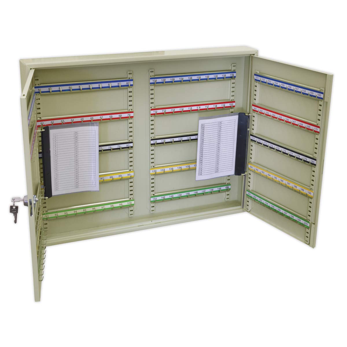Sealey Wide Key Cabinet 200 Key Capacity Skc200w 5054630257537