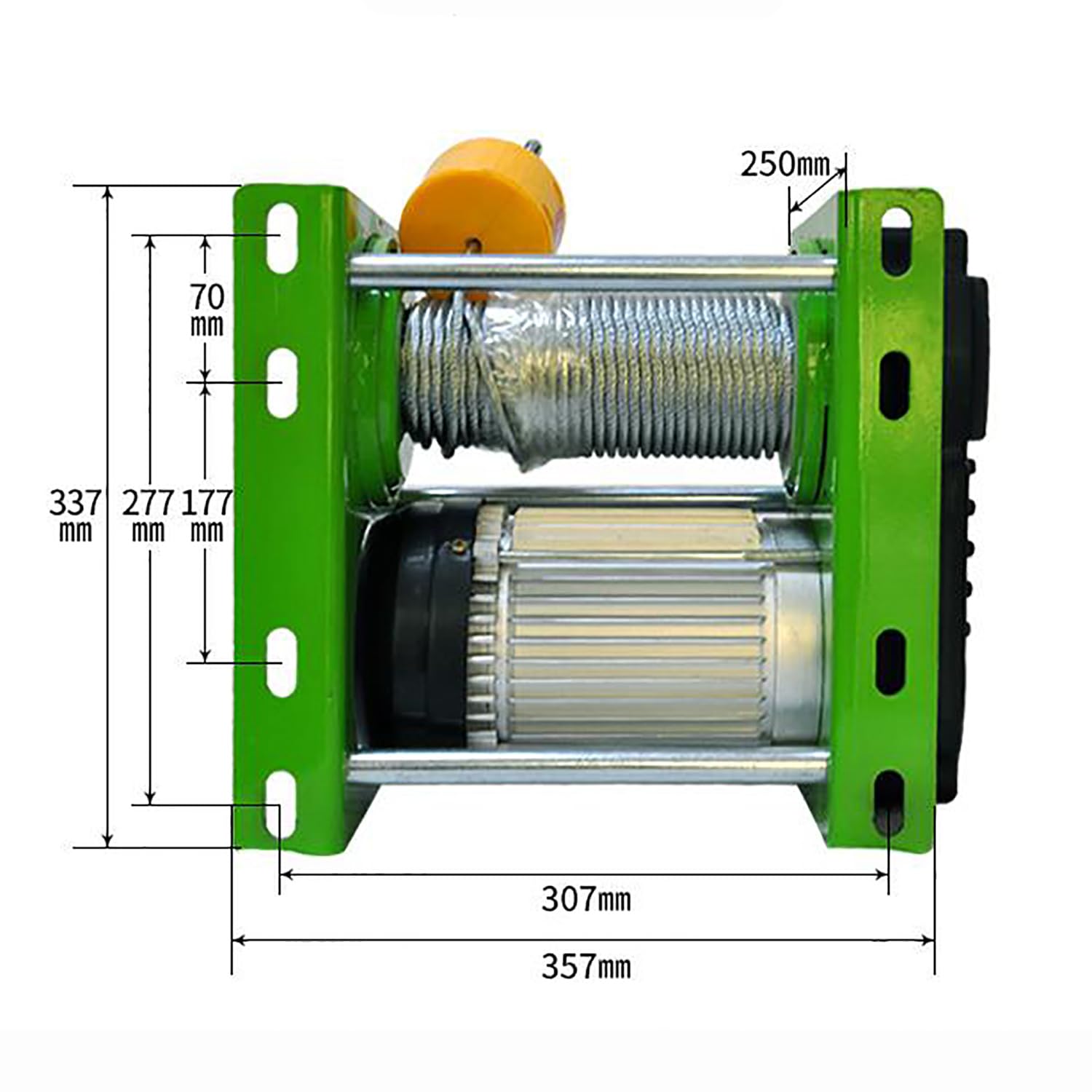 COYEUX Elevatore Elettrico a calcestruzzo 2200W, Gru di Piccole Dimensioni 1000kg 30m Multi-Funzionale, Sollevamento Verticale e Orizzontale, Adatto per fabbriche, officine