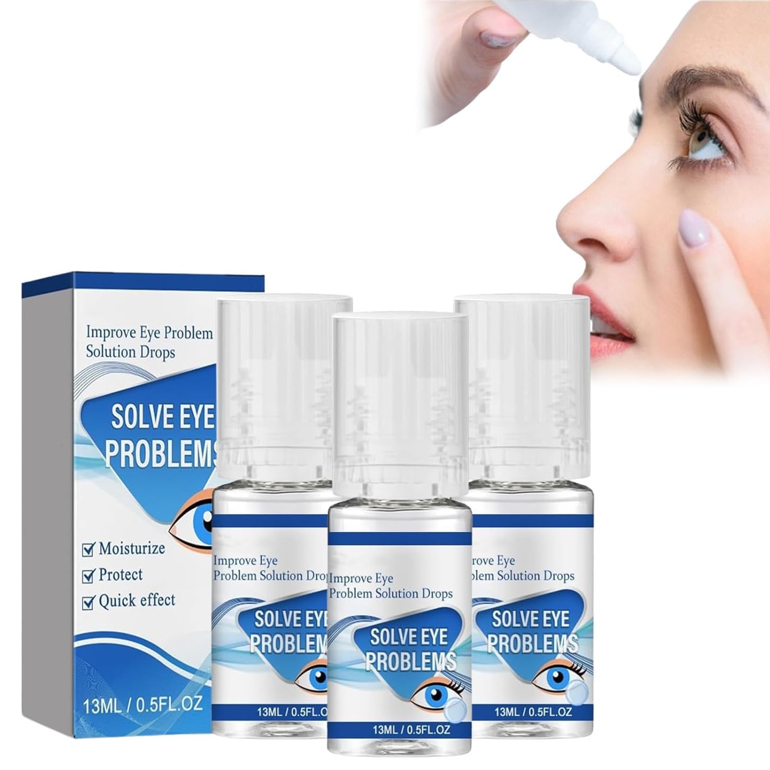 Myopia Reversal Eye Drops,Eye Wellness Drops, Improve Eye Problem Solution Drops, Myopia Relief Dry Eye Drops, Alleviate Eye Fatigue,Clear Eyesight (3pcs)