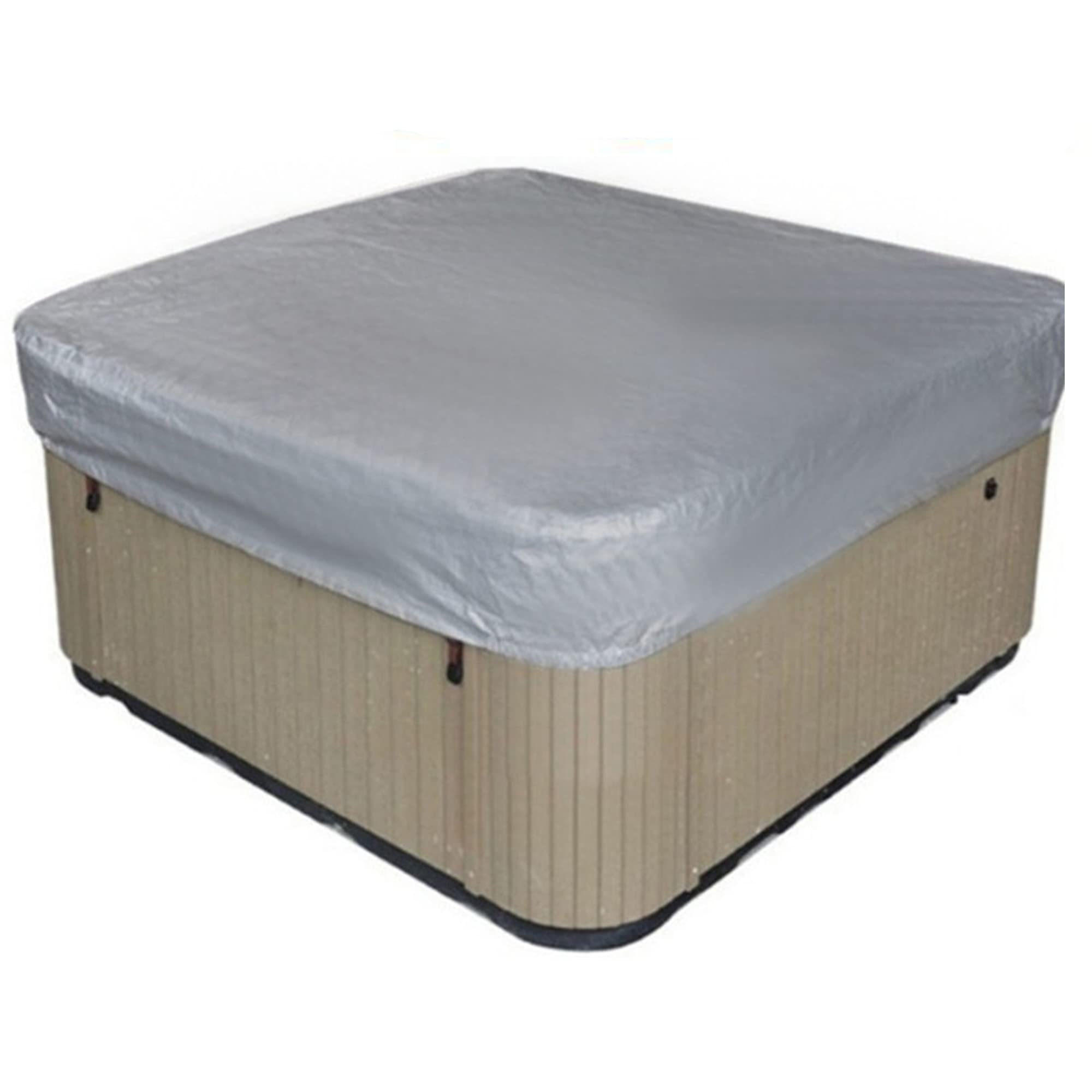 XVBVS Square Hot Tub Cover Weather Resistant UV-Anti Outdoor SPA Cover Swimming Pool Protector Dust Cover for Hot Tub Garden Furniture (Grey,231 * 231 * 30cm)