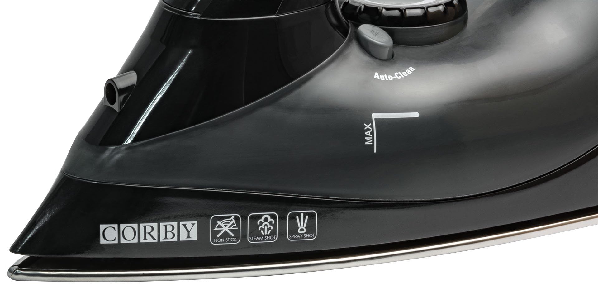 Corby Sherwood 2000 W żelazko parowe w kolorze czarnym - wtyczka UE