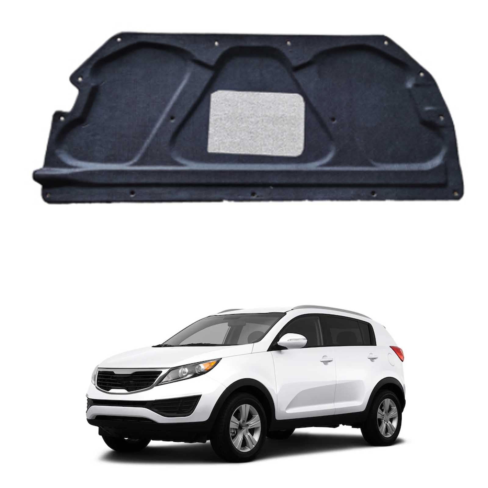 Almohadilla aislante de capó para Kia Sportage 2007-2013: elimina el ruido del motor