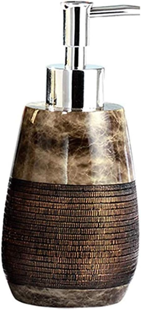 Ręczny dozownik mydła z, Dozownik mydła 260ml Licznik Lotion Pompka do żywicy Wielokolorowa kuchnia Łazienka(Brown)