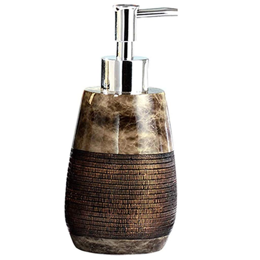 Kxaoxgrc Brown Glass Soap Lotion Dispenser Set, Soap Dispenser 260Ml Counter Lotion Resin Pump Multicolor Kitchen Bathroom(Brown)