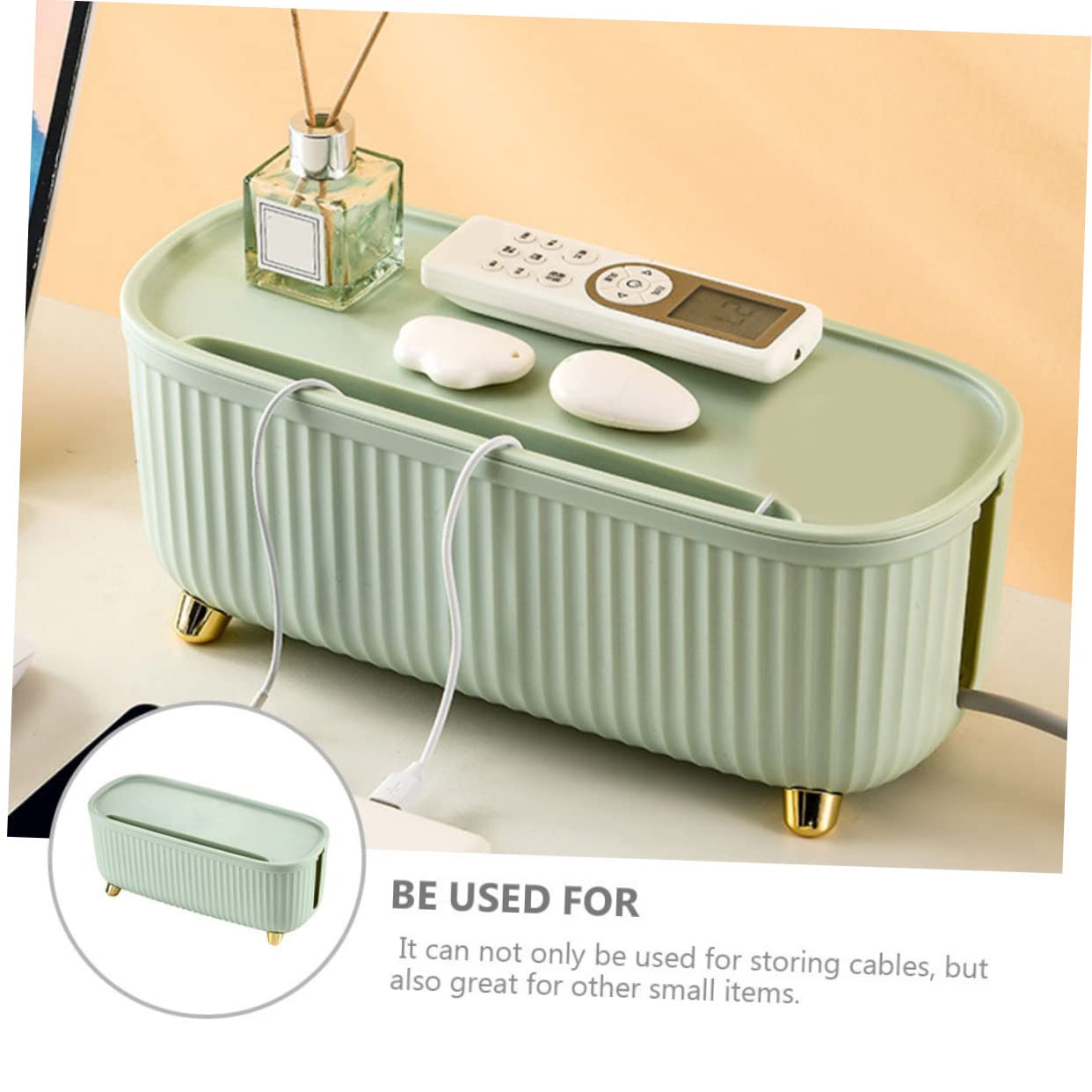 Kabelmanagementbox mit Großer Kapazität zur Aufbewahrung Mehrerer Steckdosen und Kabel Abs Material Stilvolles Design für Wohnzimmer und Büro Geeignet