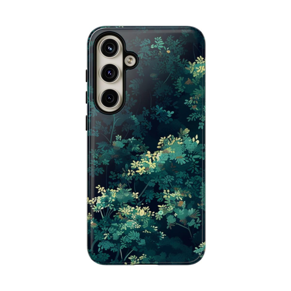 Coque Samsung S24 Plus feuillage vert foncé brillante et antichoc