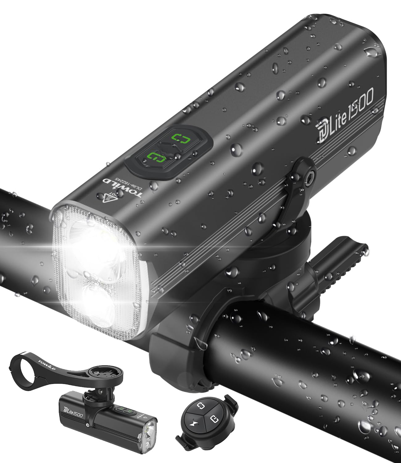 Luce Bici TOWILD DL1700 Da 1700 Lumen - Doppio Fascio, Telecomando, Batteria 4000mAh