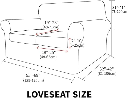 Miniatura 6 de MAXIJIN - Fundas de sofá de 3 piezas para 2 cojines de sofá elástico antideslizante para perros y mascotas