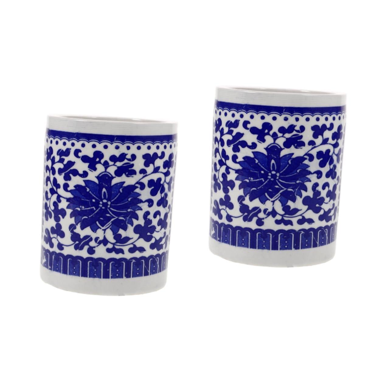 NUOBESTY 2 Pezzi Portapenne Da Tavolo in Ceramica Per Cancelleria Portapenne Per Calligrafia Da Trucco Contenitore Multifunzionale Per Ufficio