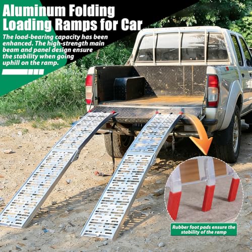 Rampas de aluminio plegables 7.3 ft 2 piezas miniatura 3