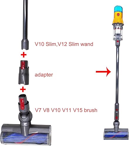Miniatura 4 de Compatible con Dyson V7 V8 V10 V11 V15, el adaptador hace que los accesorios Dyson V7 V8 V10 V11 V15 se conviertan en la aspiradora V10 Slim, V12