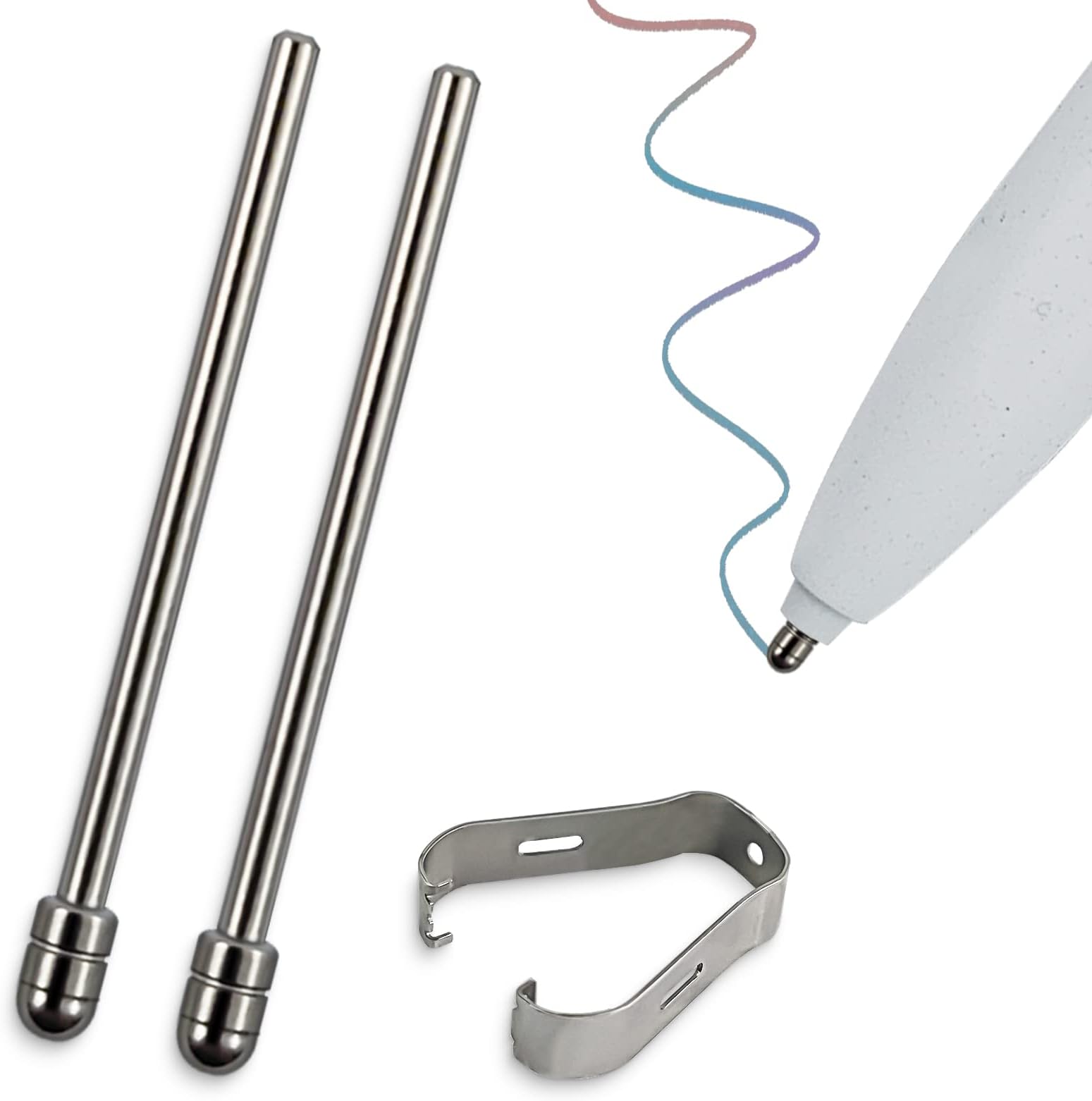 REEYEAR No Worn Out Titanium Alloy Replacement Maker Tips fits for Remarkable 2 Maker Stylus Pen, Ballpoint Smooth Note Taking Fine Backup Nibs,2 Pcs