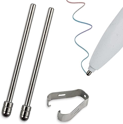 Puntas de repuesto de aleación de titanio que no se desgastan para lápices ópticos de 2 marcadores, bolígrafo suave para tomar notas finas, 2