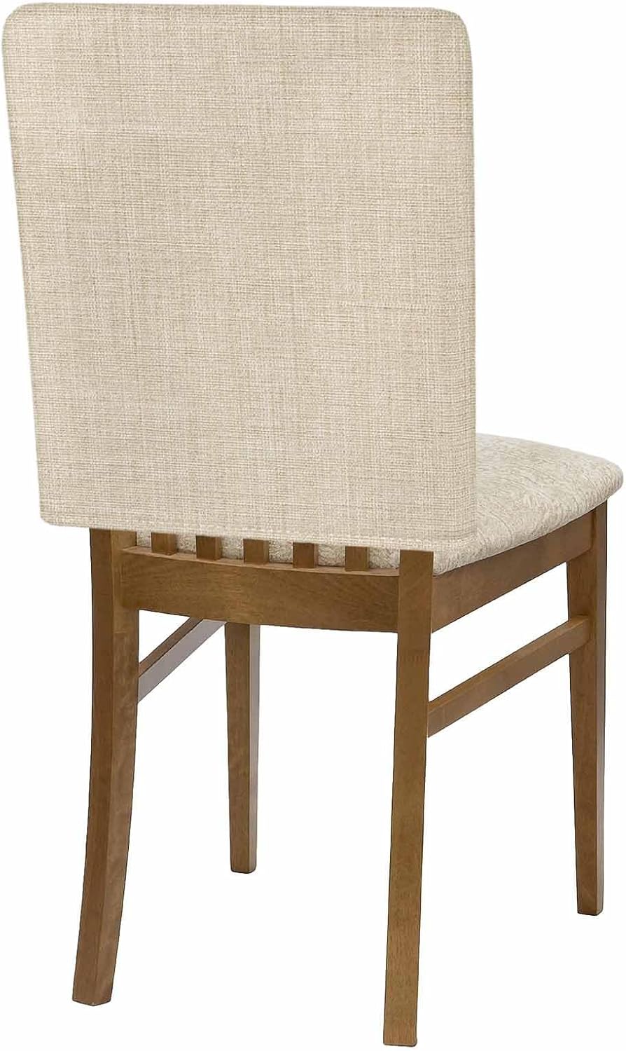 Vintage Cream Chair Back Covers Set of 6, Dining Back Chair Cover Removable Washable Farmhouse Back Slipcovers, Retro Solid Color Linen Texture Kitchen Chair Protector for Wedding Party Housewarming