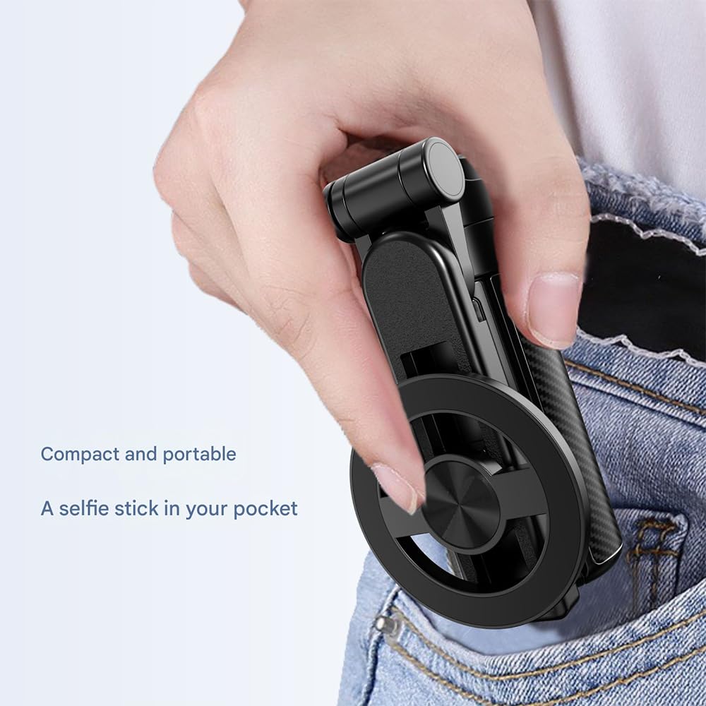 Treppiede Selfie 4 In 1 Con Magnete MagSafe E Telecomando Bluetooth – Portatile, Regolabile 360°, Per IPhone E Android