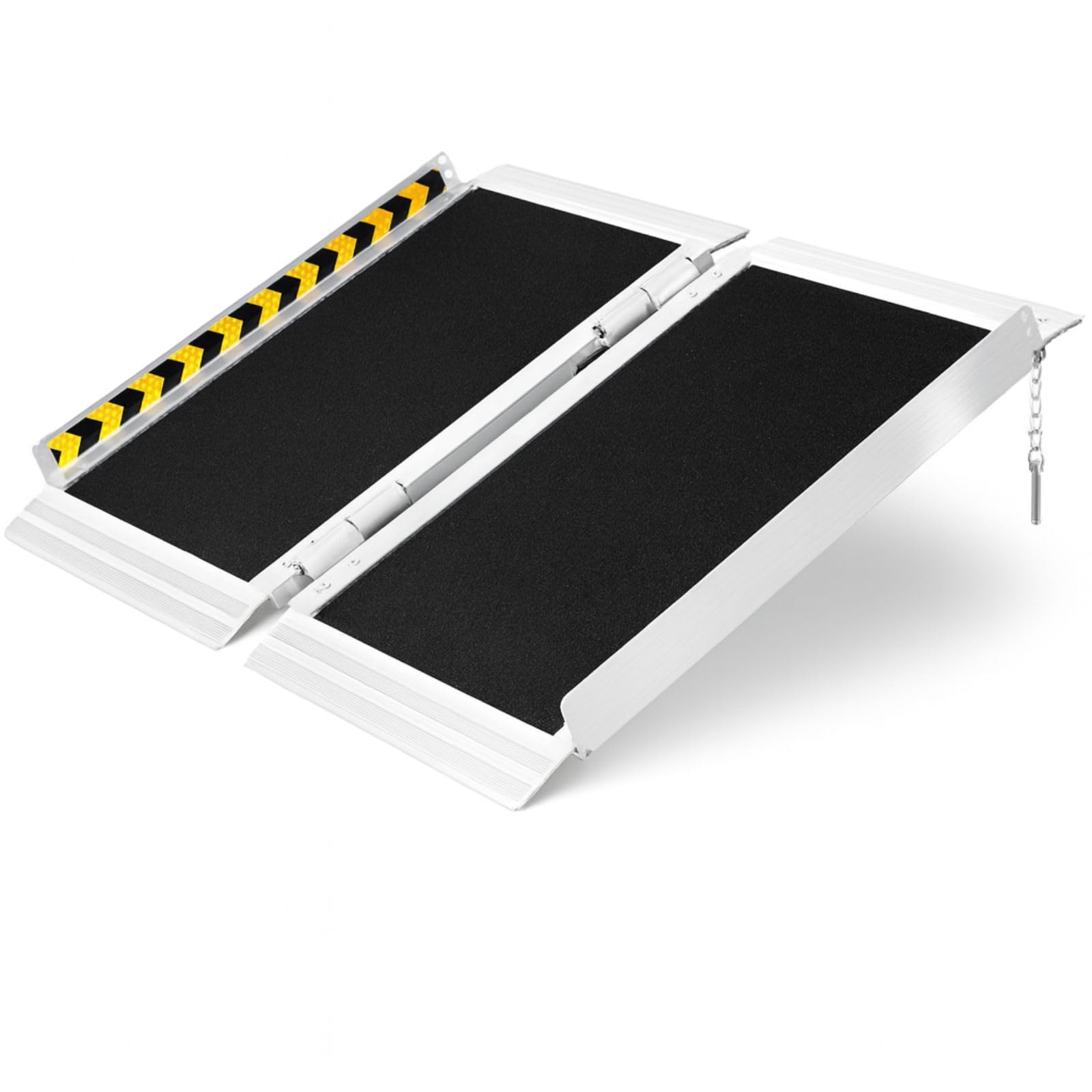 2FT Portable Aluminum Wheelchair Ramp - Folding, Non-Slip Handicap Access for Home Steps, Doorways, Curbs, Stairs - Lightweight Threshold for Wheelchairs and Scooters