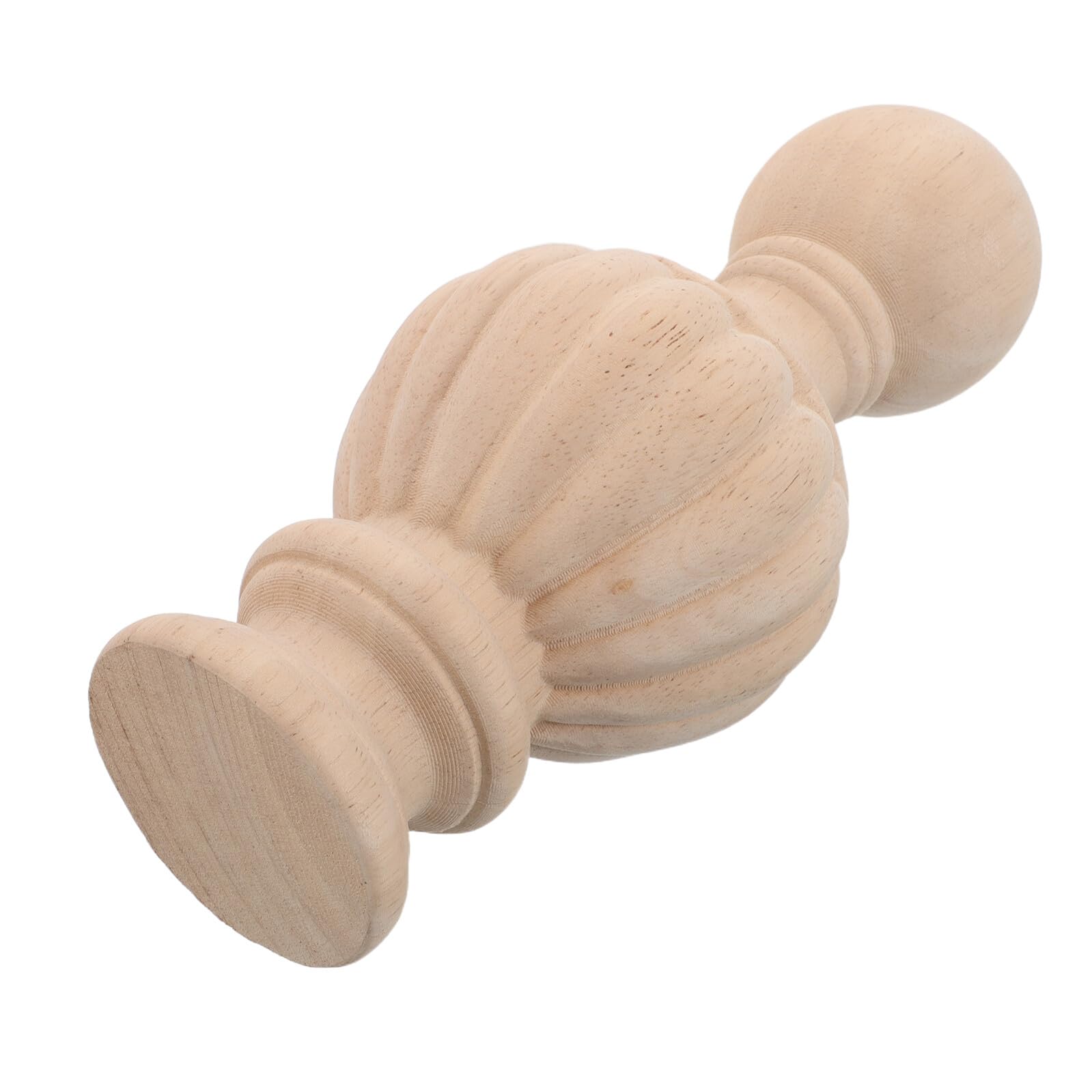 Embouts de rideaux en bois beige non peint HOMSFOU en forme de vase pour projets DIY