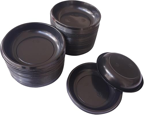 Miniatura 3 de Paquete de 100 platos redondos de plástico para salsa de soja, platos desechables para salsa, platos de salsa de sushi caliente, juego de platos