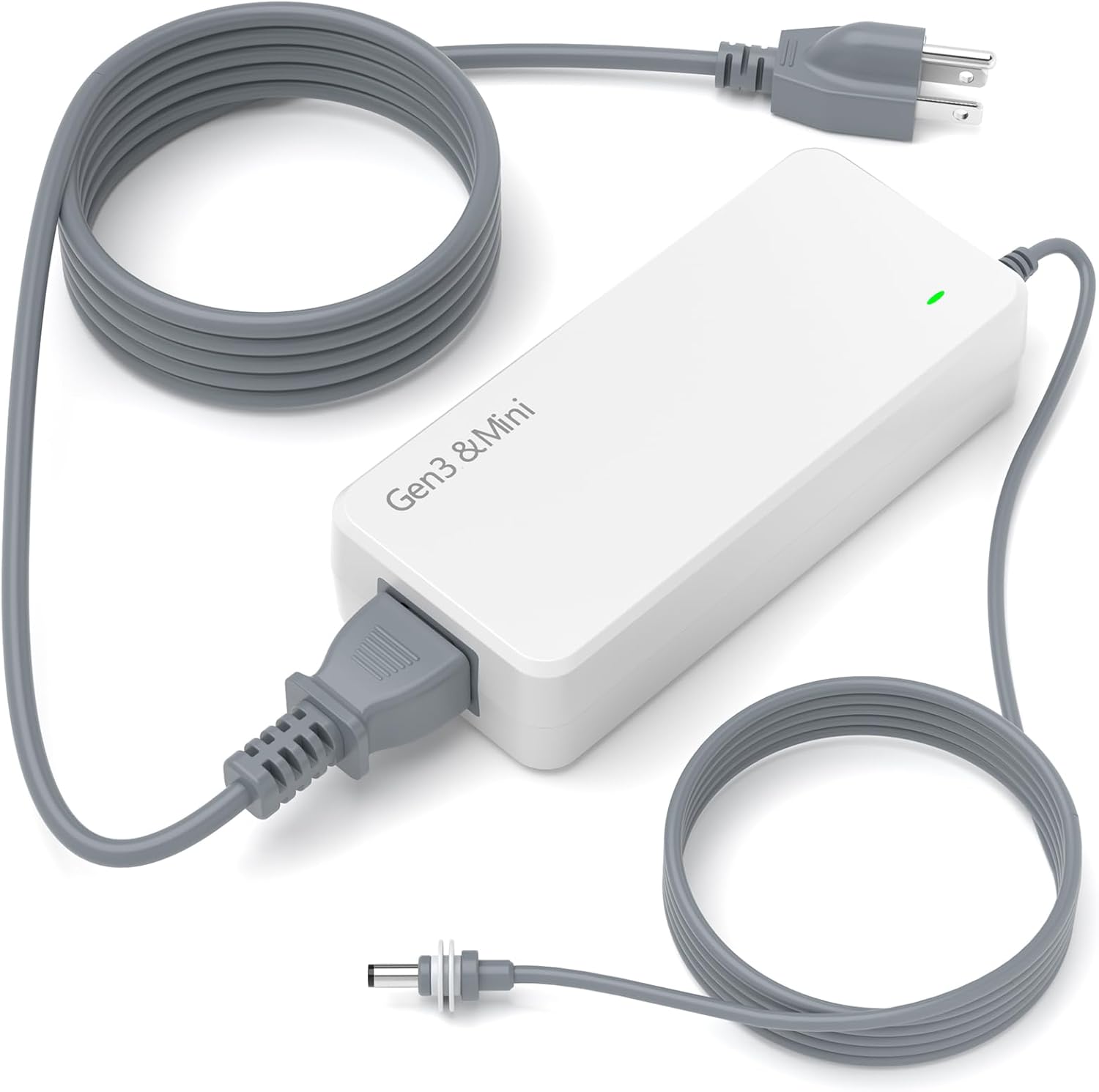 Starlink Gen 3 & Mini Replacement Power Supply — ETL & FCC Listed 195W (57V 3.42A), Compatible Power Adapter with 3.3ft 18AWG AC Cable and 1.65ft DC Cable