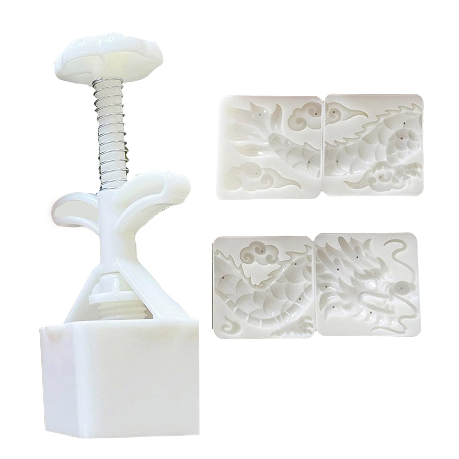 HDOYTXXM Dessert Molds Pastries Making Dragon Shape Baking Accessory Maker ABS Texture Press for Baking Cake Pressing