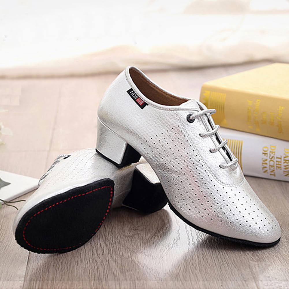 HIPPOSEUS Scarpe da Ballo Latino Americano Uomo Tacco Basso Salsa Tango