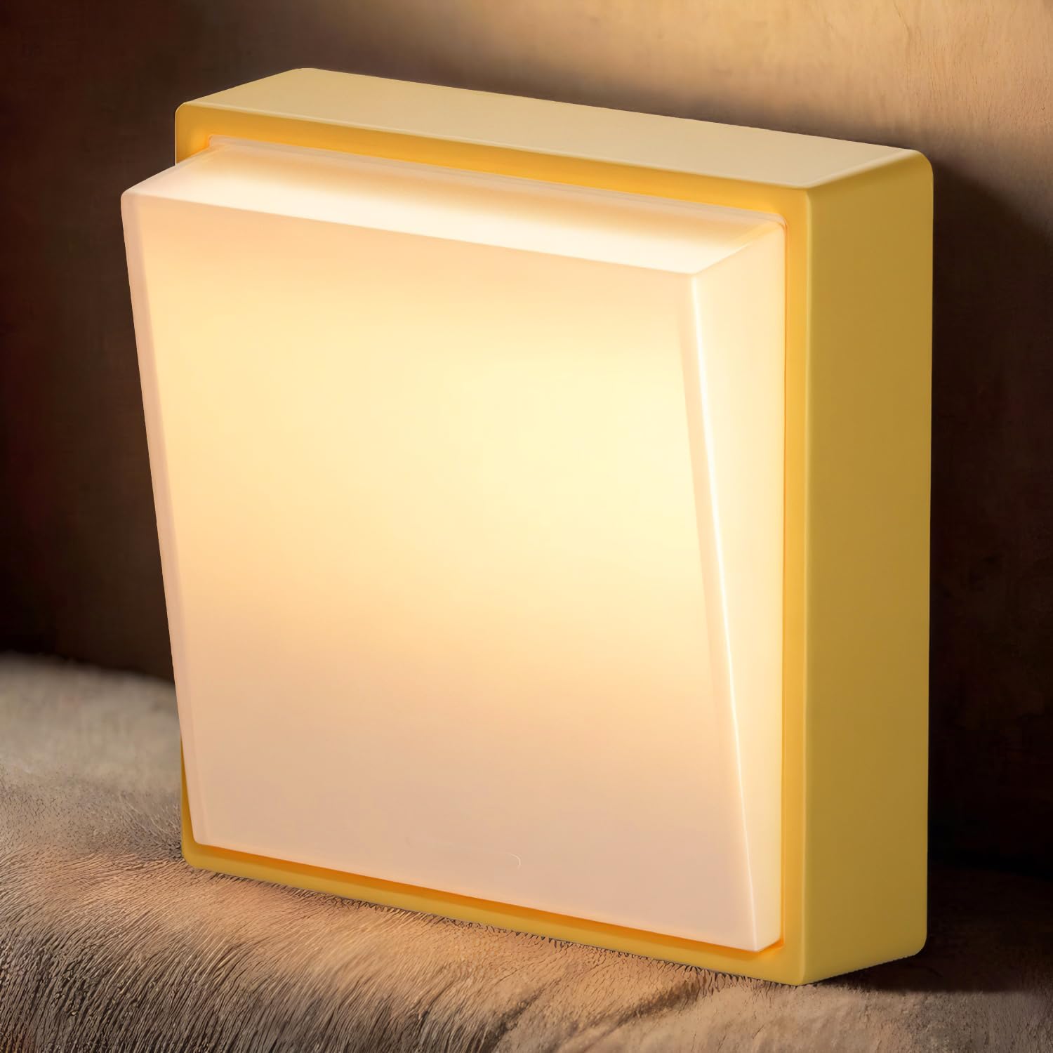 Vecoter Night Light, Magnetic LED Nightlight with 1200mAh Rechargeable Battery,Dimmable,30-Minute Timer, 3000K Automatic Warm Night Light for Adults/Kid/Bathroom/Bedroom/Hallway(Yellow)