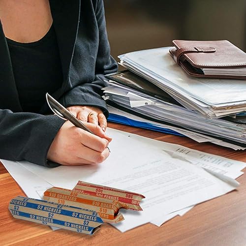 Miniatura 6 de L LIKED Paquete de 100 envolturas de monedas planas a rayas 100 surtidos