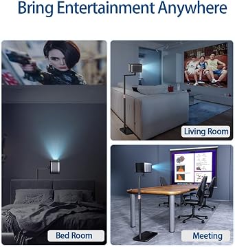 Projector Mount 360° Swivel Projector Stand Adjustable Height L-Shape Hidden Floor Stand Compatible with XGIMI, Nebula, VANKYO, Jinhoo, AuKing