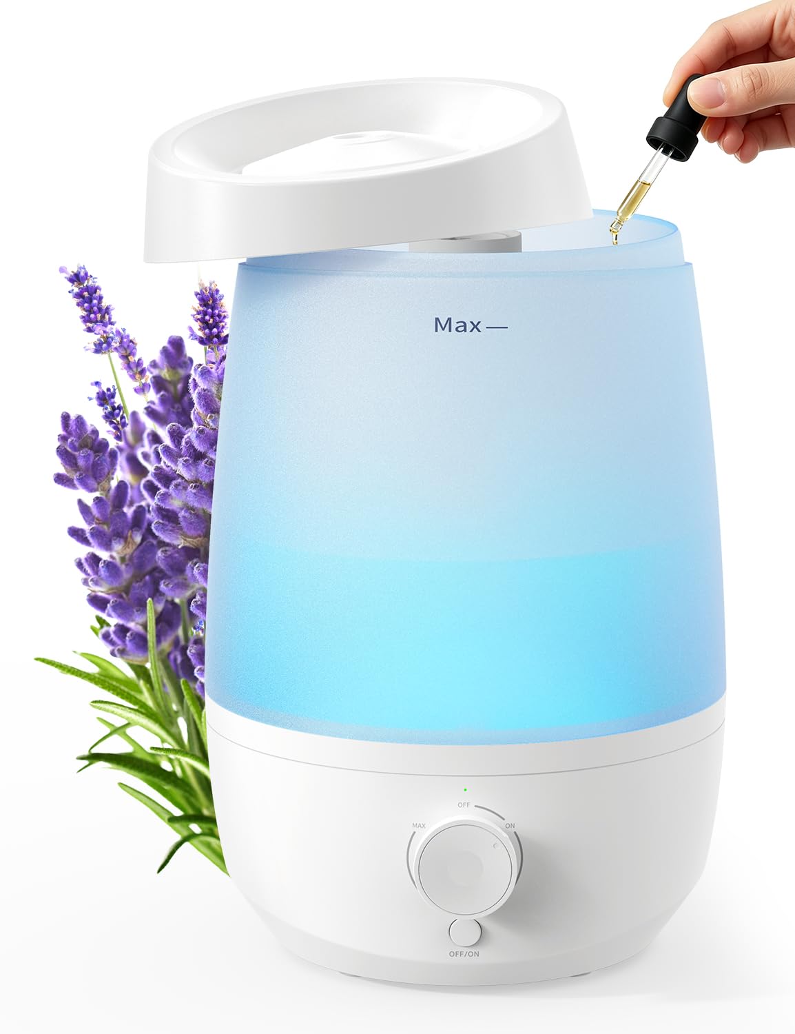 AROEVE 2,5 L Llenado Superior Humidificador, 25h de Duración, 25 dB