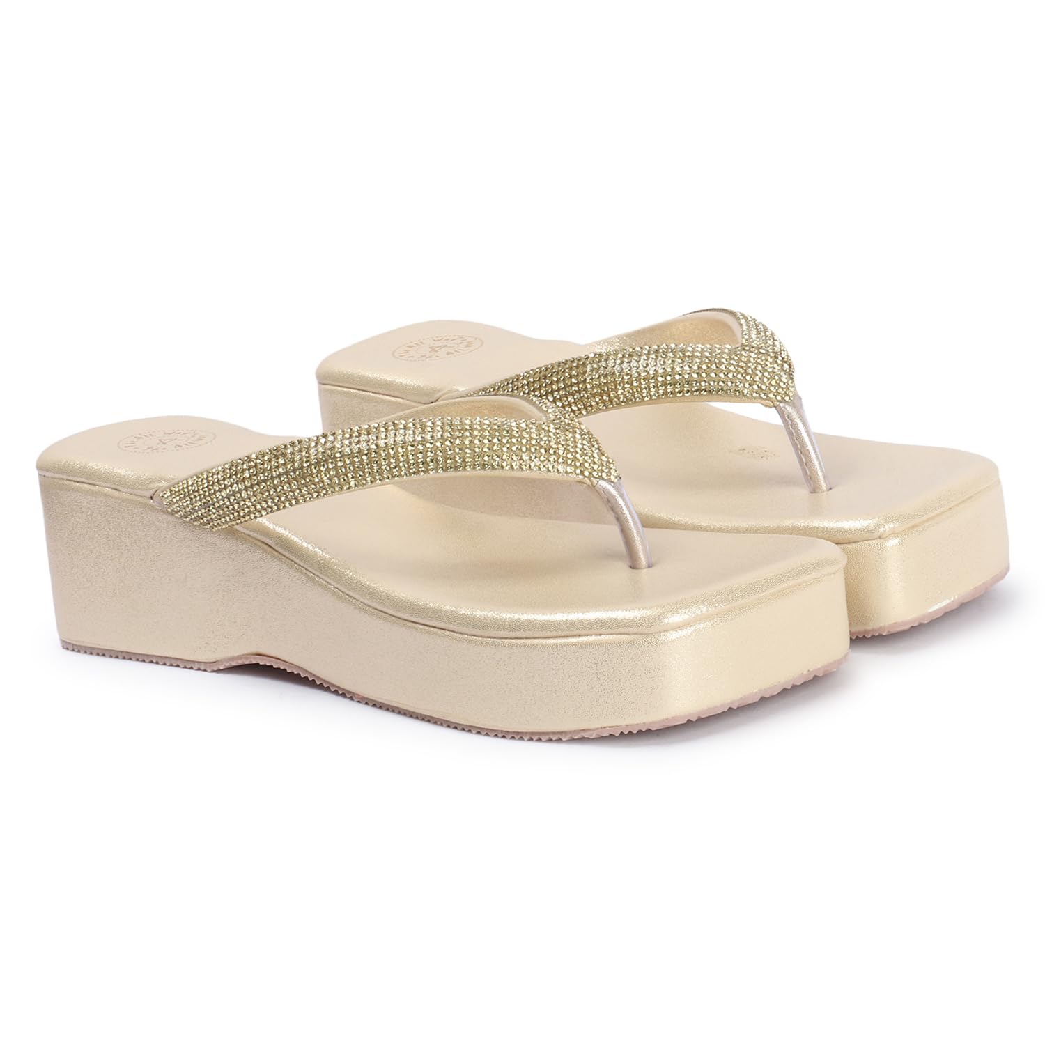 trendy wedges heel sandals for women and girls. stylish wedges heel sliders and sandals for woman (GOLD, 3) (B0D79B1G9K) Amazon Price History, Amazon Price Tracker