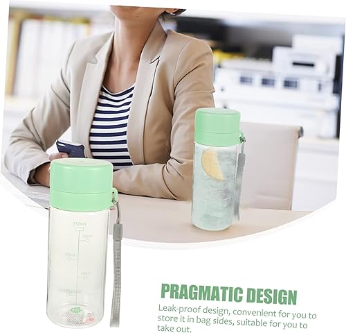 Miniatura 7 de Sosoport Water Bottle Strap 3pcs Outdoor Portable Cup Bottle with Marker Water Bottle 32oz Transparent Bottle Portable Bottle Leakproof Cup Bote