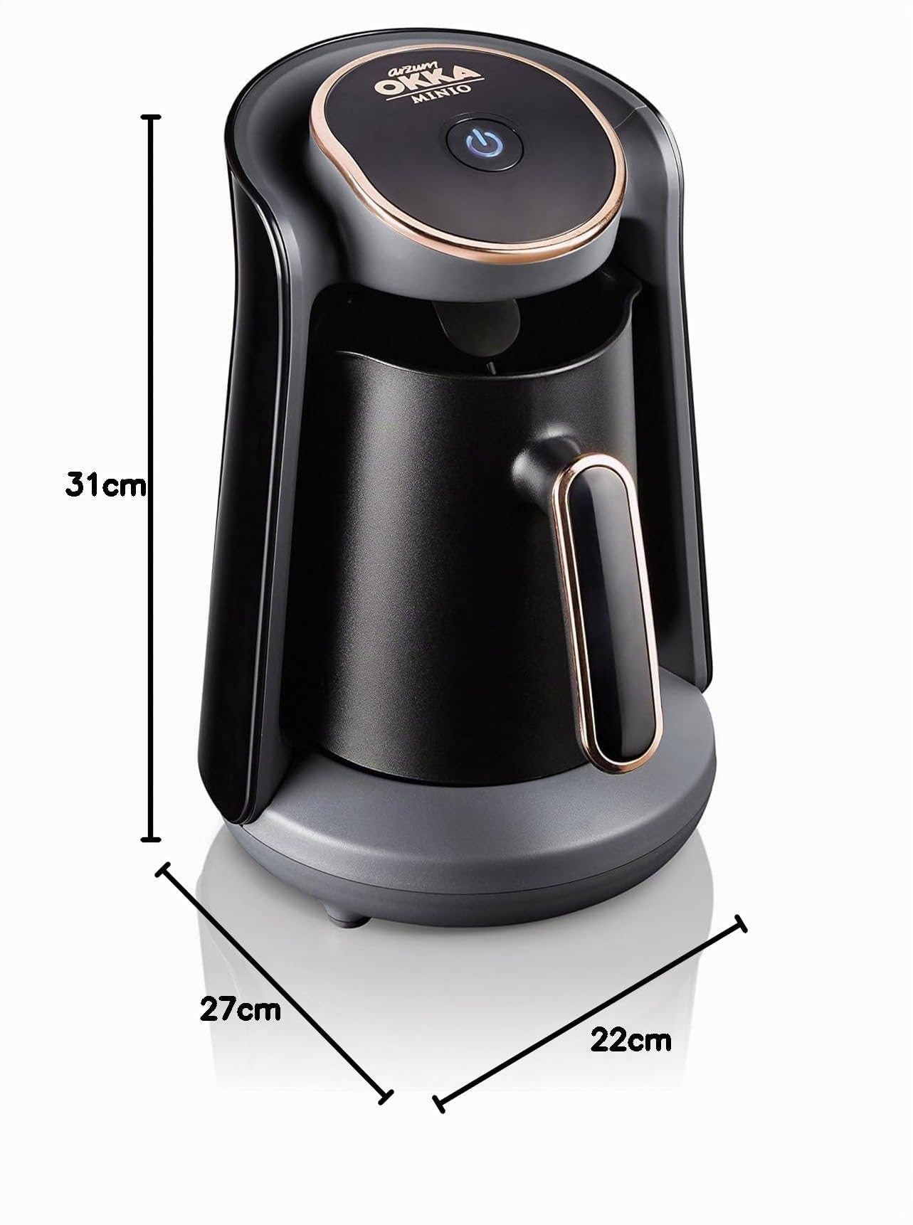 Arzum Okka Machine à café Turque, Design Compact, capteur de Protection Contre Les débordements, Facile à Nettoyer, Performances économes en énergie, chromée