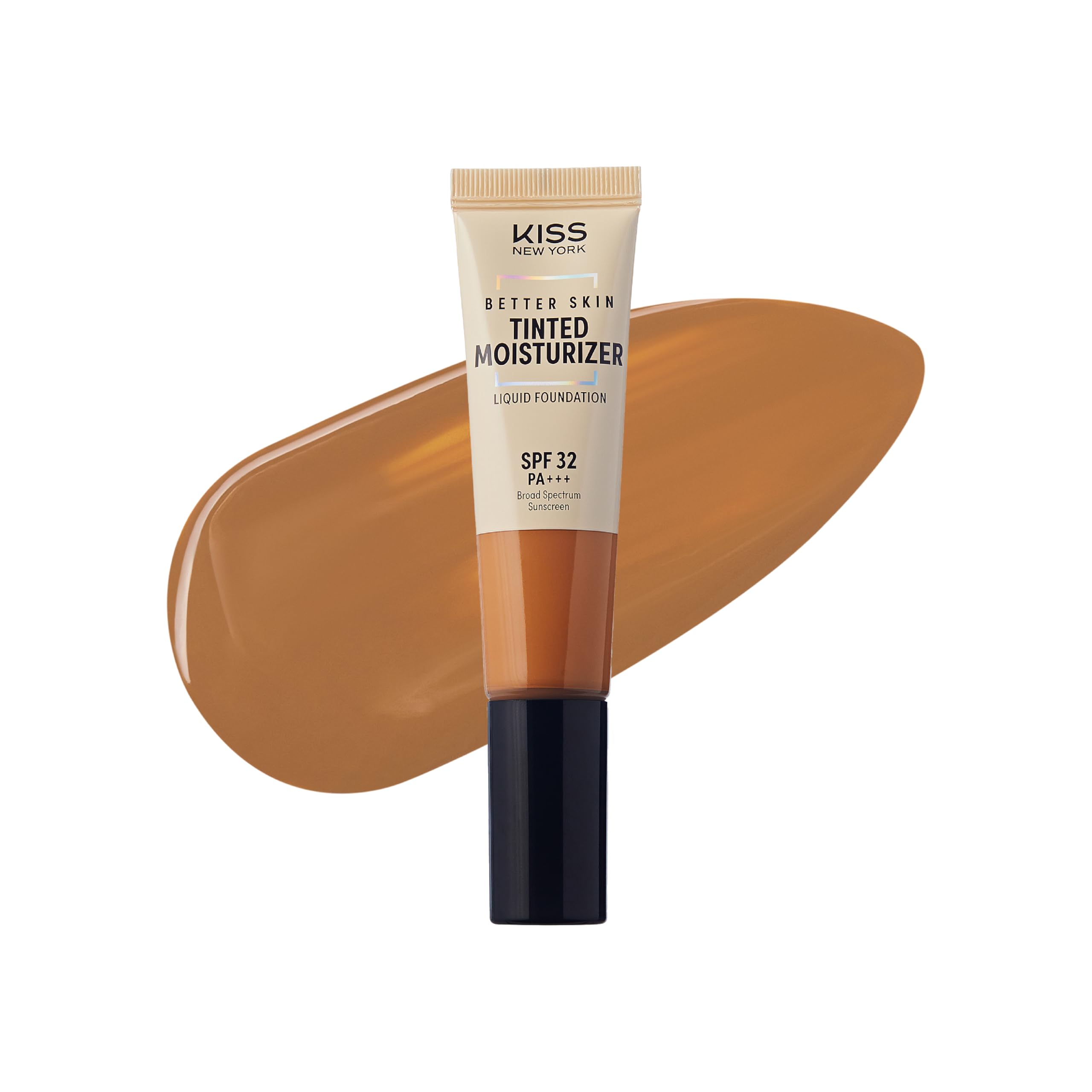 Kiss New York Tinted Moisturizer with SPF 32 PA Classic Tan 12 Hour Hydrating Sunscreen for Face No