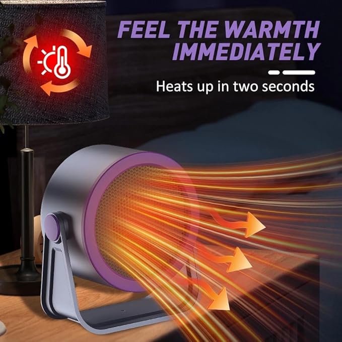 Calefactor Eléctrico Portátil con Termostato y Oscilación 90° miniatura 4